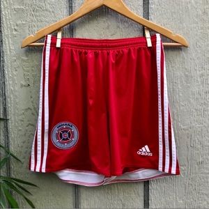 adidas climacool athletic sport shorts red soccer